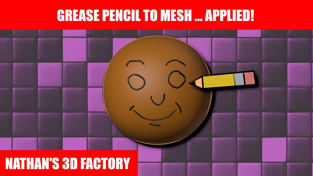 Blender Tutorial: Grease Pencil to Mesh - Again | Nathan's 3D Factory