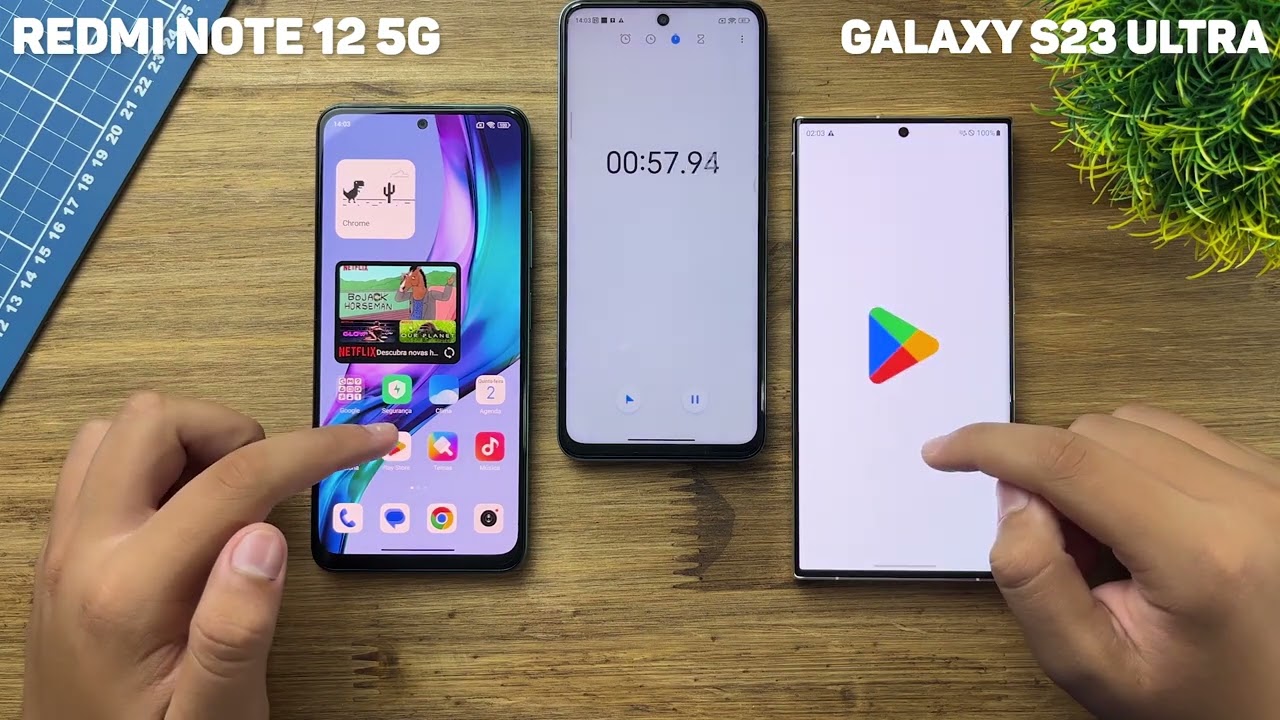 SAMSUNG GALAXY S23 ULTRA VS REDMI NOTE 12 5G - FIRST SPEED TEST