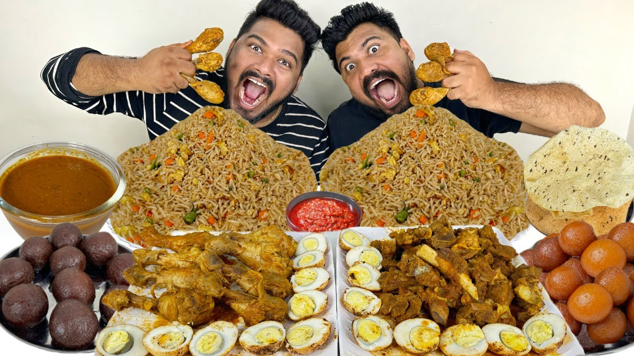 CHICKEN KOSHA,MUTTON KOSHA,EGG MASALA FRY,SWEETS,EGG RICE MUKBANG | BIG BITES🔥