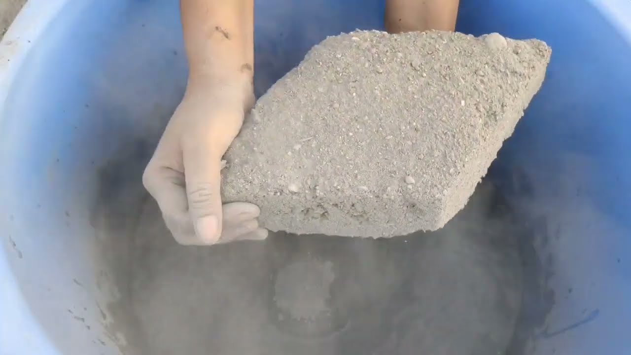Crispy Grainy sand cement crumbling in water 💦 by Sa Asmr