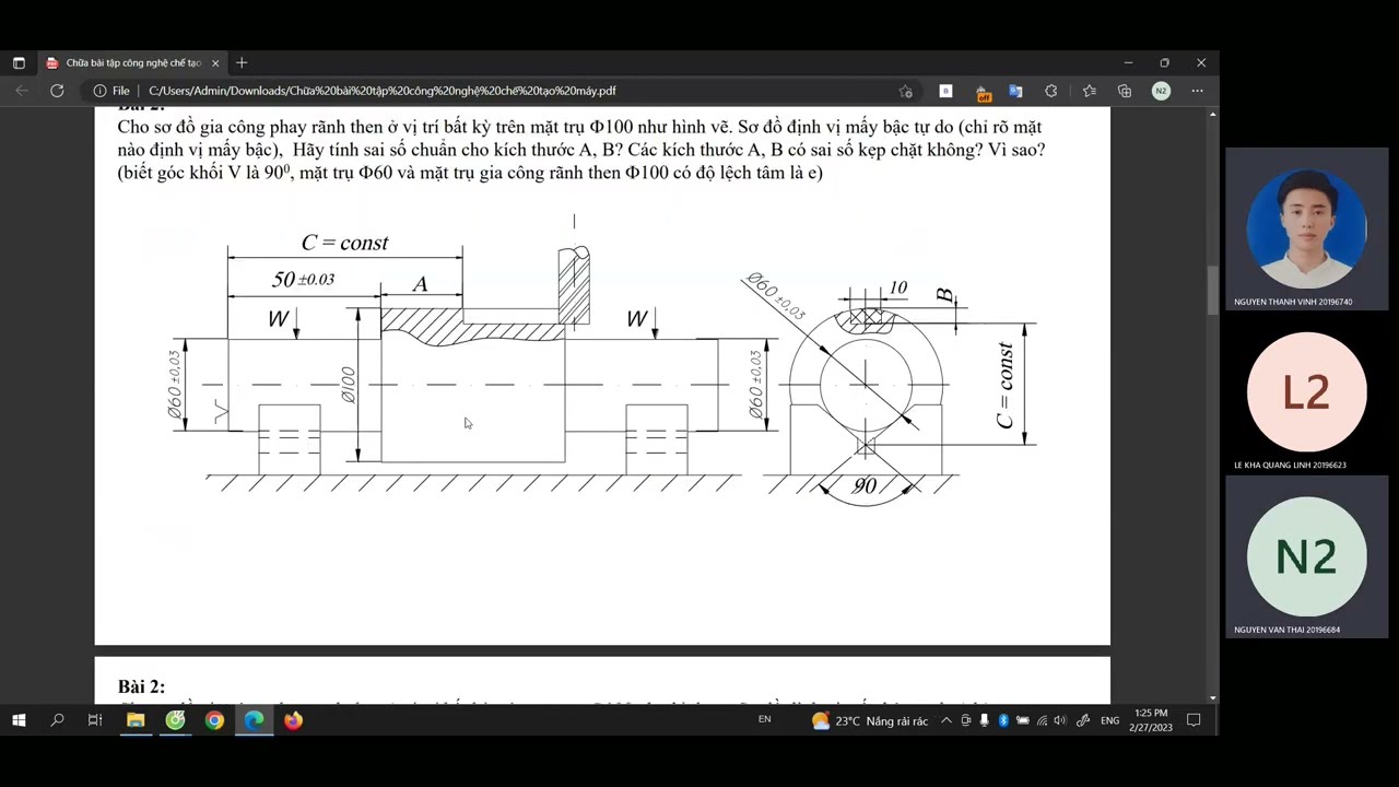 [Nanh Bạc] Ôn tập và chữa đề thi cuối kỳ môn Công nghệ chế tạo máy Part 3