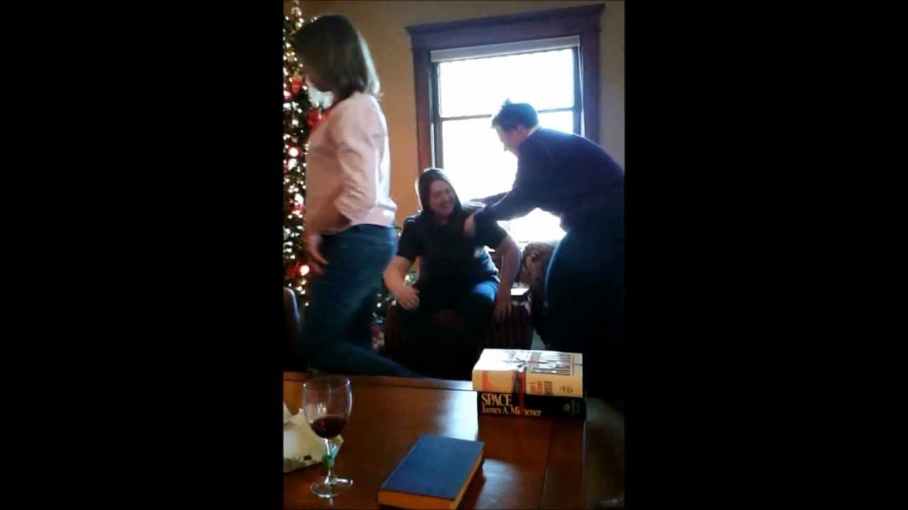Surprise!  My family was shocked by our baby announcement on Christmas Eve!