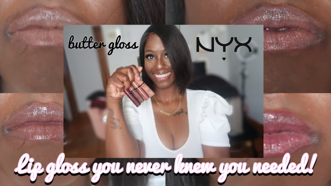 NYX Lipgloss Butter Gloss Try On + Swatches | Brown Skin Edition