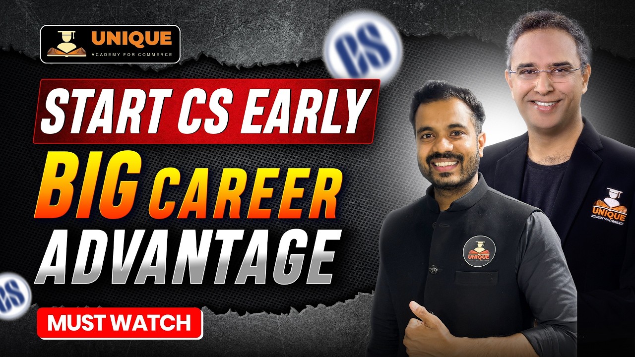 Starting Company Secretary (CS) early can give you a huge career advantage. 🚀