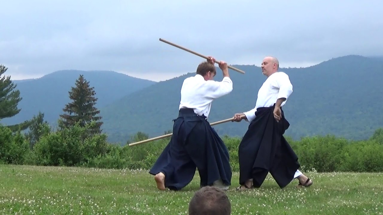 36 jo basics  Otoshi Tsuki number 2 at the  Roxbury Weapons Seminar -