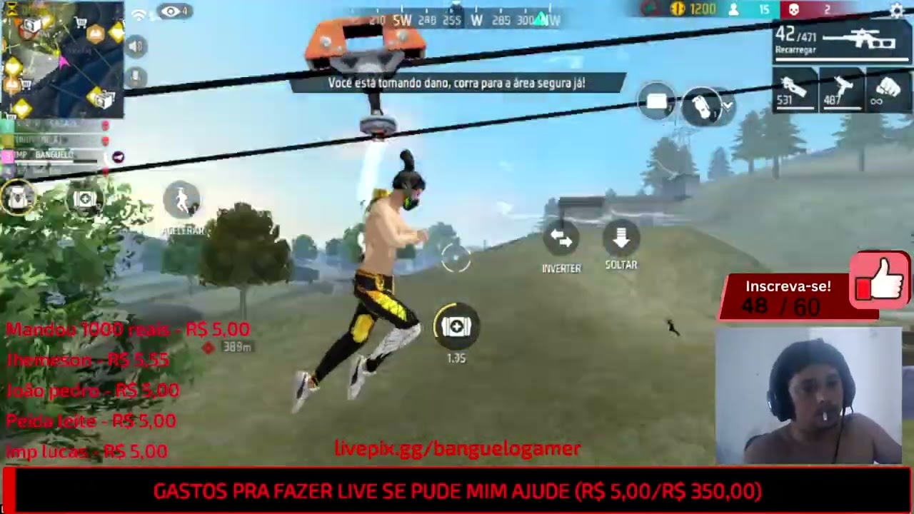 SALA 02 $12 SEM P! X🔥SALA PREMIADA🔥MAPA ABERTO SQUAD GANHADOR💎🔥BOOYAH💙INSCRITO NO CANAL