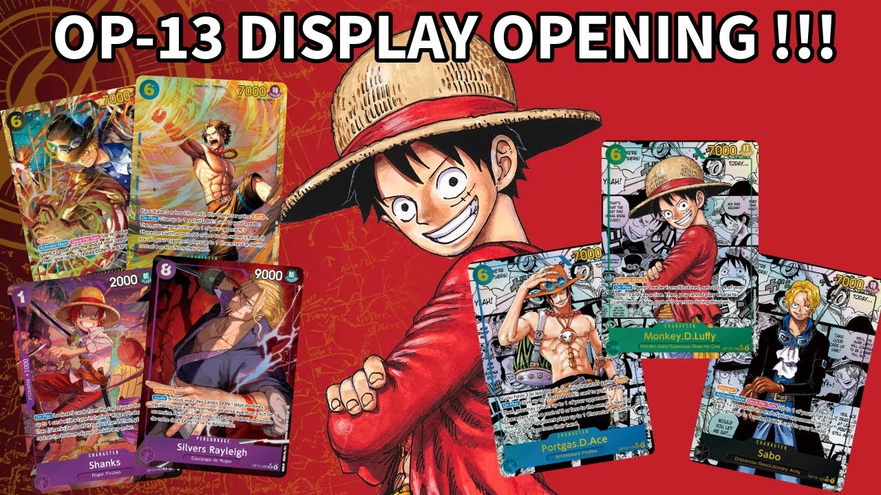 ONE PIECE CARD GAME !!! OP-13 DISPLAY OPENING !!!