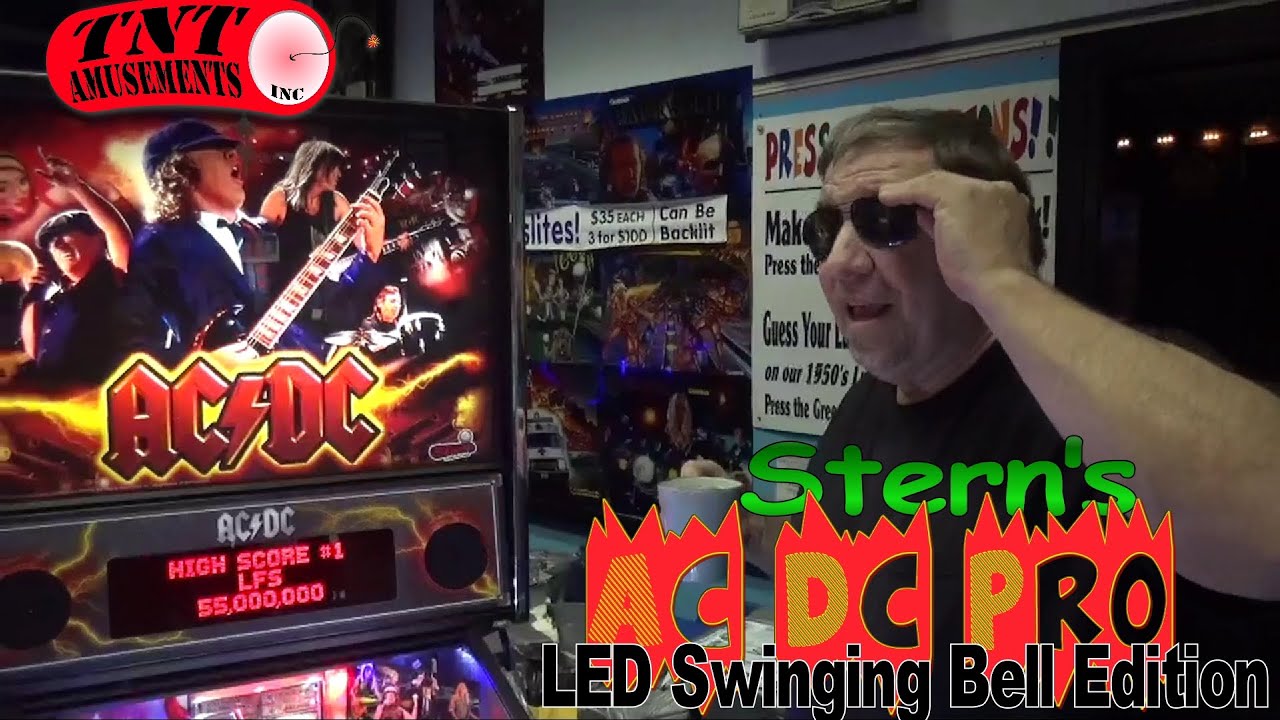 #852 Stern AC DC PRO Pinball Machine with Swinging Bell & LED's - TNT Amusements