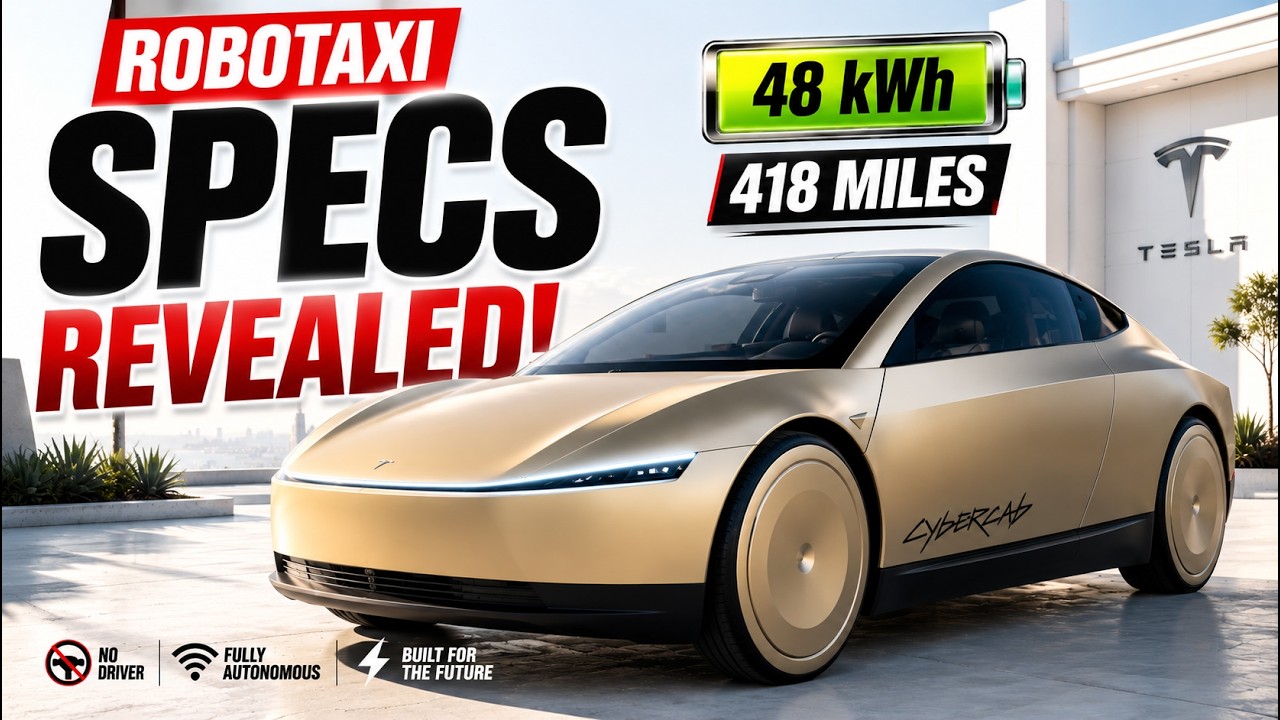 Наконец-то раскрыты характеристики Tesla Cybercab
