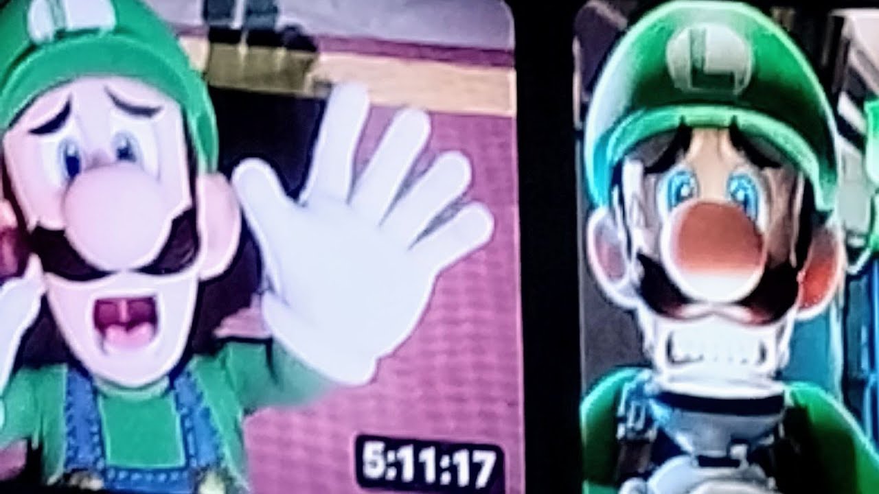 Playing as Luigi in Mount Wario time trail's 