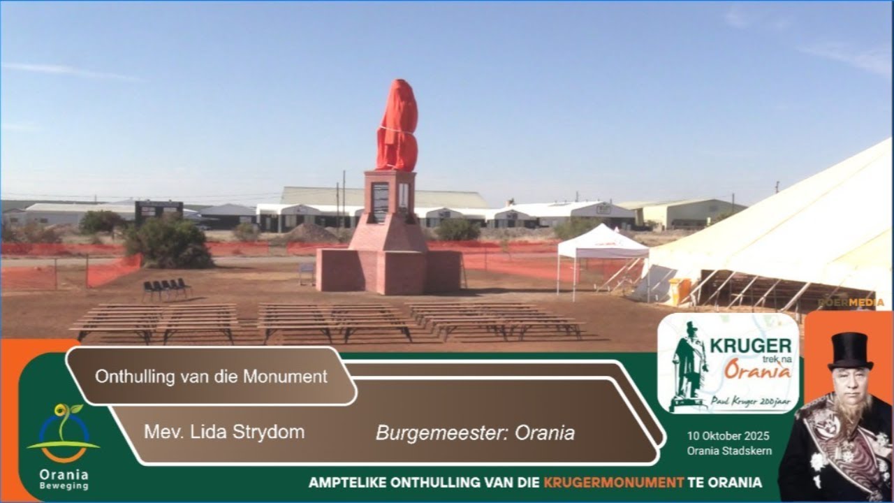 Regstreeks vanaf Orania - Onthulling van die Krugermonument