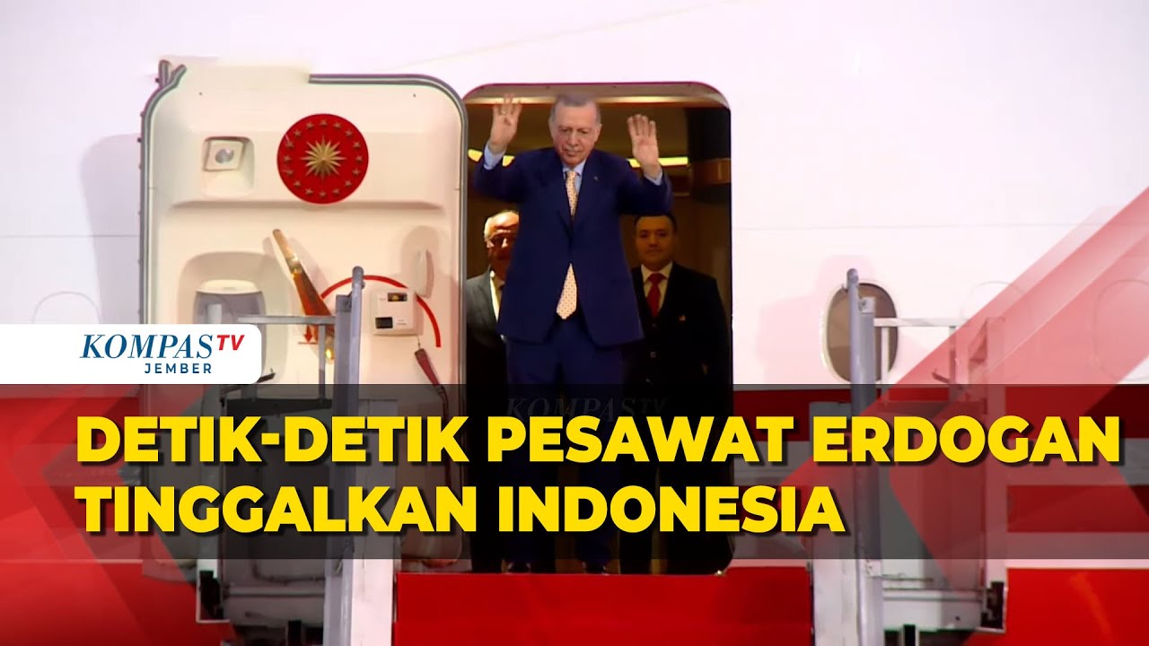 [FULL] Detik-Detik Pesawat Presiden Turki, Reccep Tayyip Erdogan Tinggalkan Indonesia
