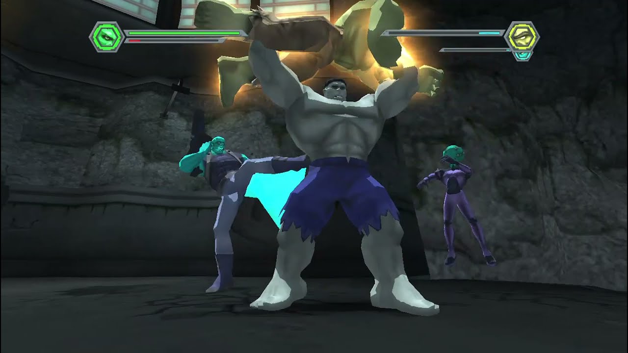 Grey Hulk vs. Ravage & Leader | The Hulk 2003: Video Game (PC) [MOD]