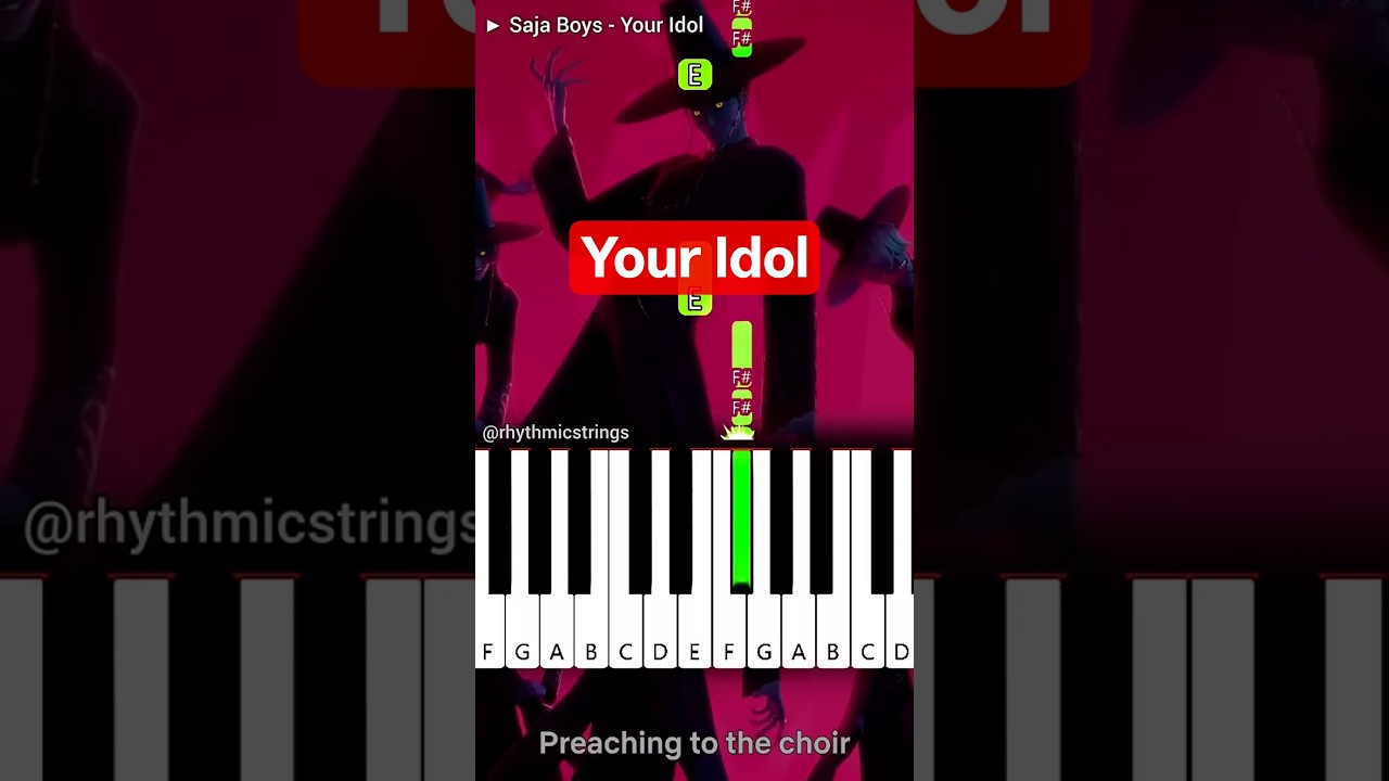 Saja Boys - &ldquo;Your Idol&rdquo; | Kpop Demon Hunters | Piano Tutorial #shorts #netflix