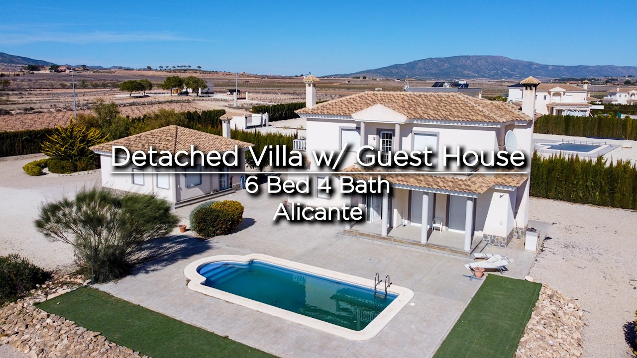 Detached Villa w/ Guest House Aerial View - Alicante - 465,000€
