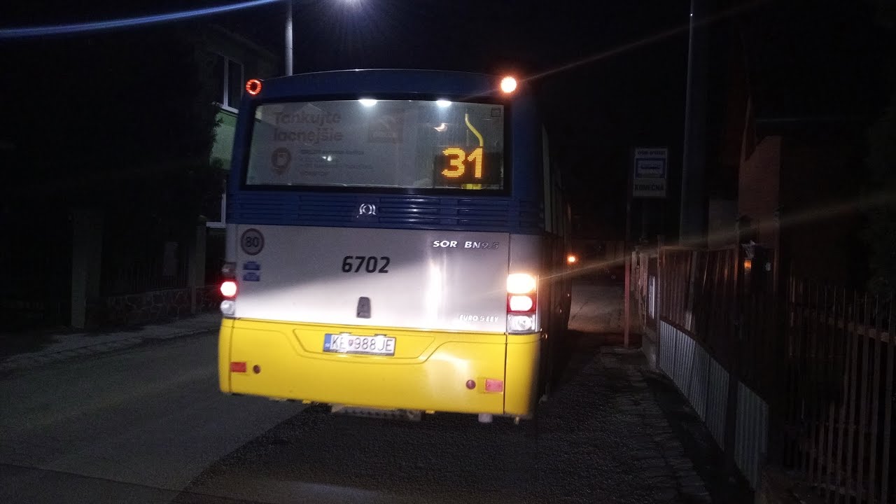 MHD Košice - 🚌 31 smer Vyšné Opátske (Sor BN9, 5 #6702)