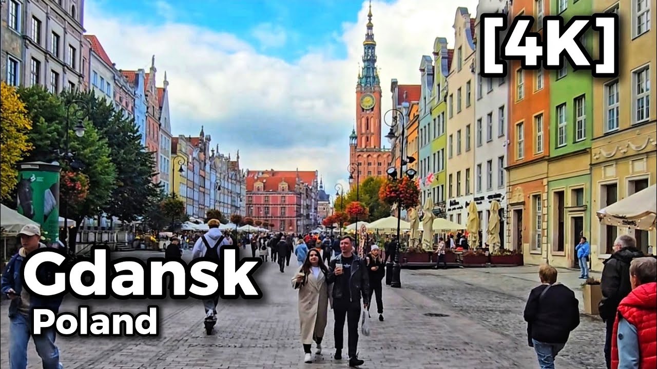 Walking Tour in Gdansk, Poland | 4K, POV
