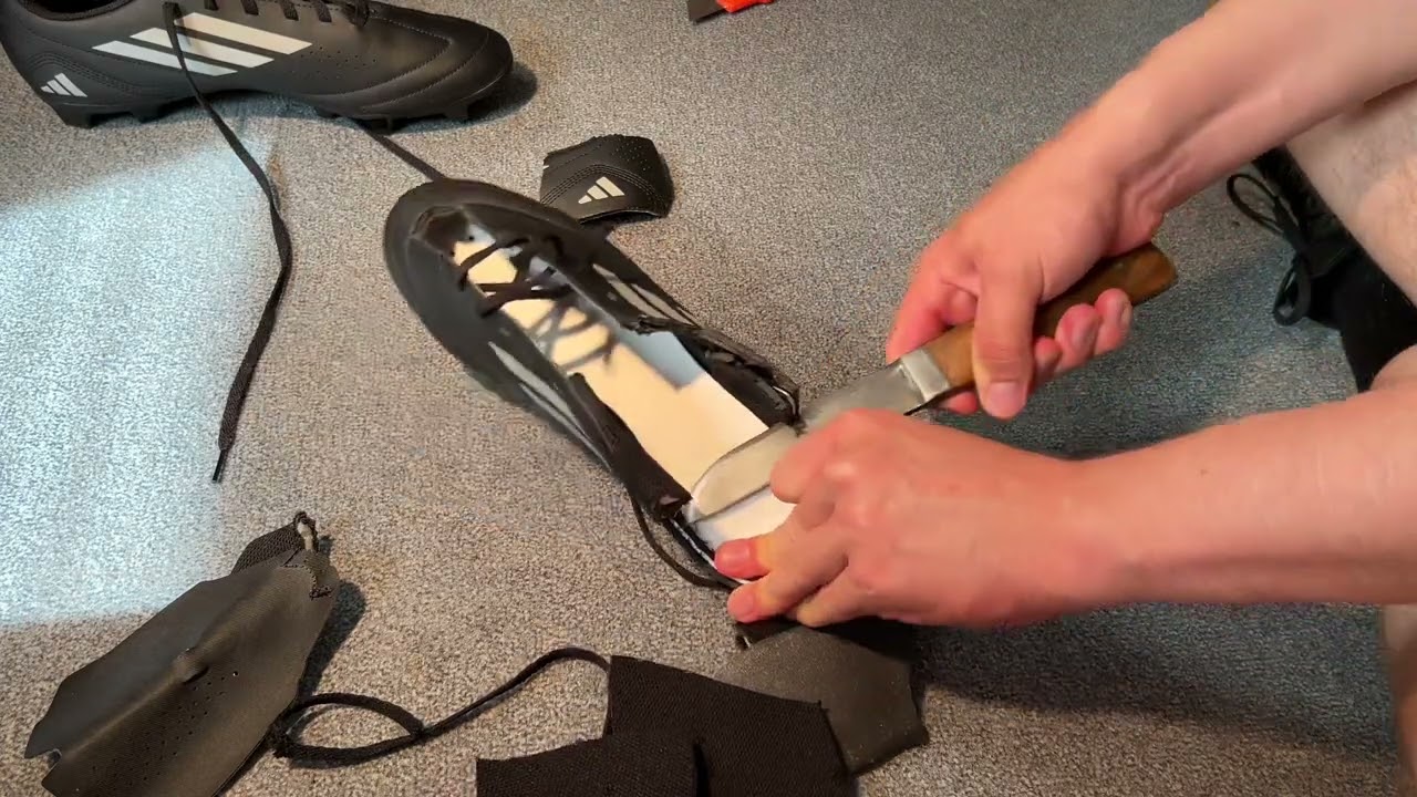Destroying adidas deportivo soccer cleats (part 1)