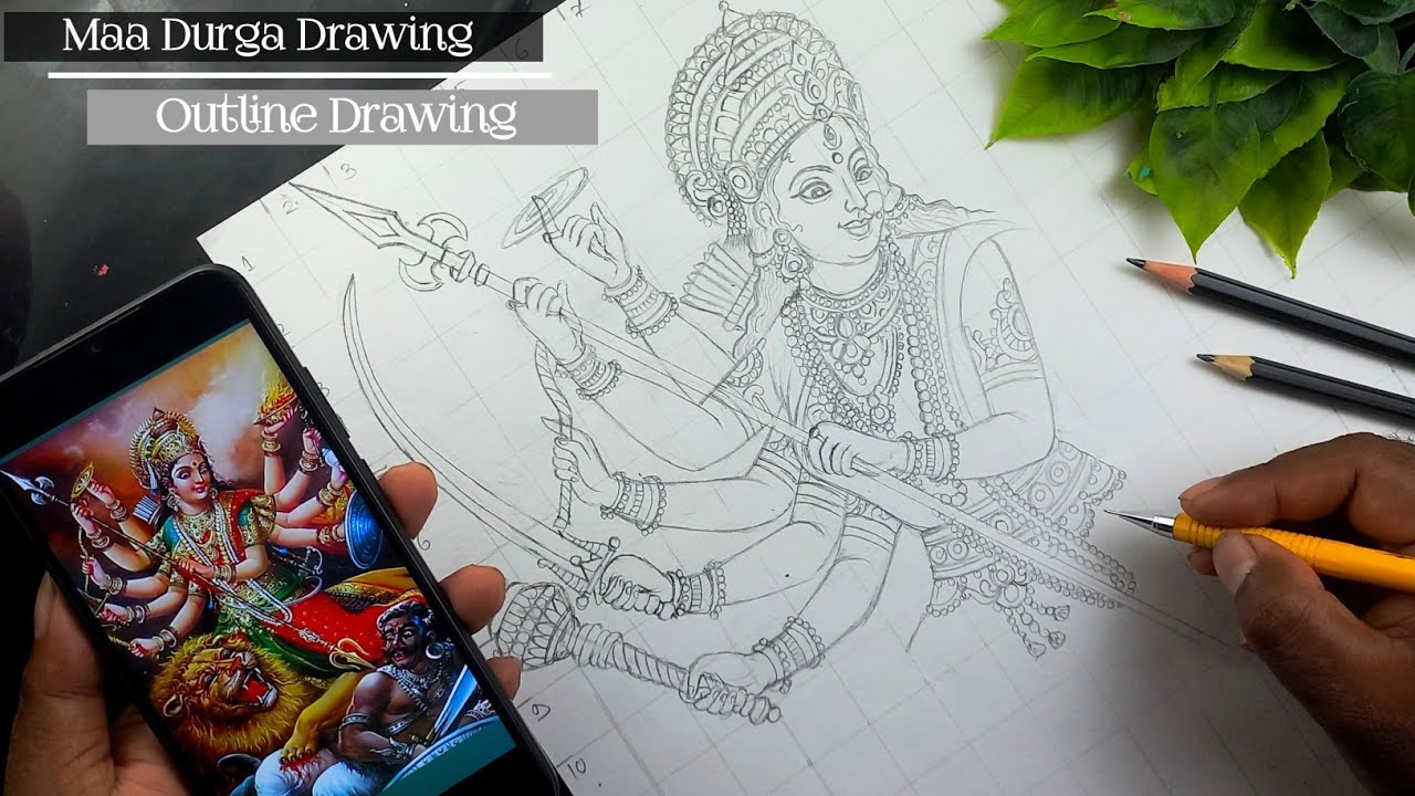 Durga Maa Drawing  / Maa Durga Drawing / Durga Puja Special Drawing / Navratri Drawing