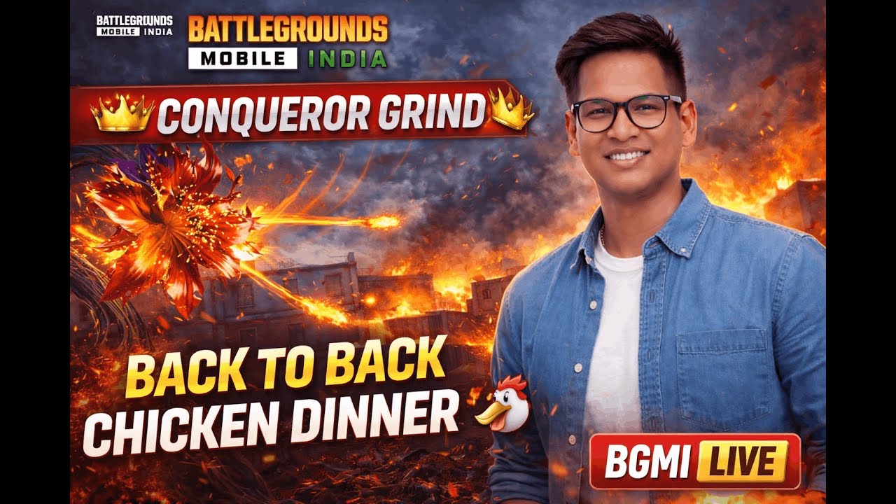 Aaj Din Bhar BGMI 🔫 Conqueror Push + Crazy Clutches