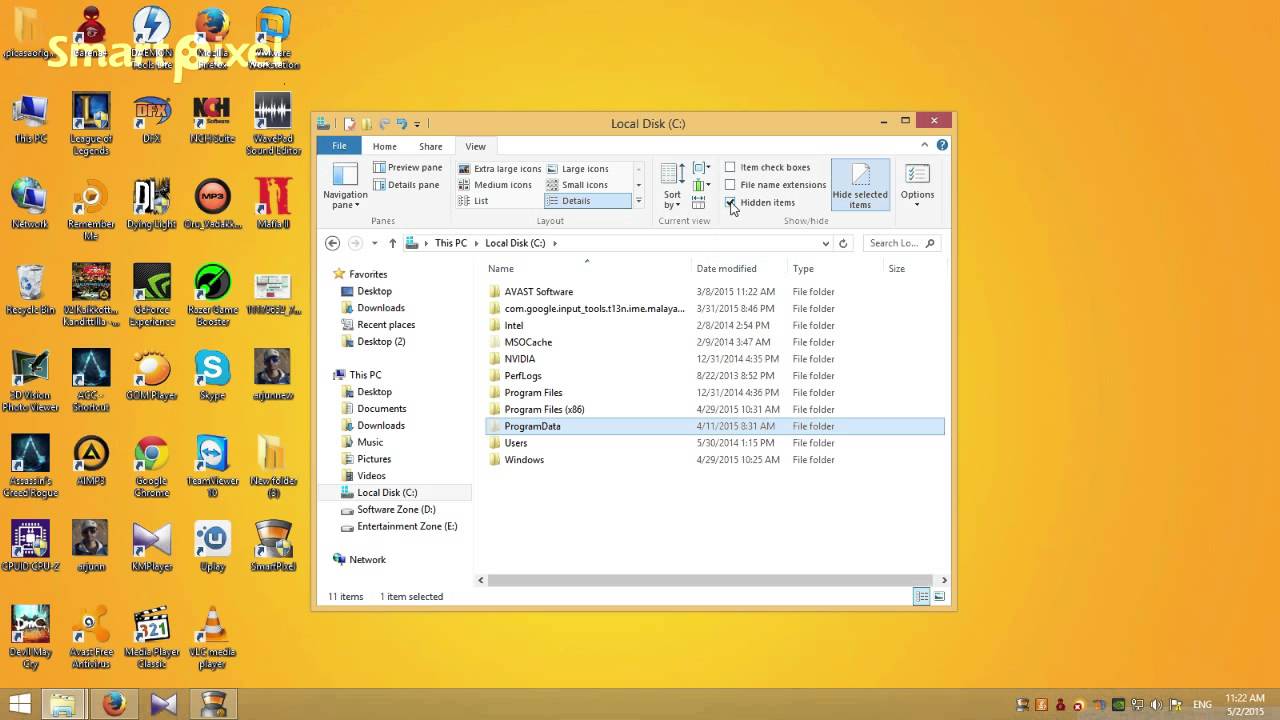 How To See and Make Hidden Folders/Files In Windows 8, 8.1