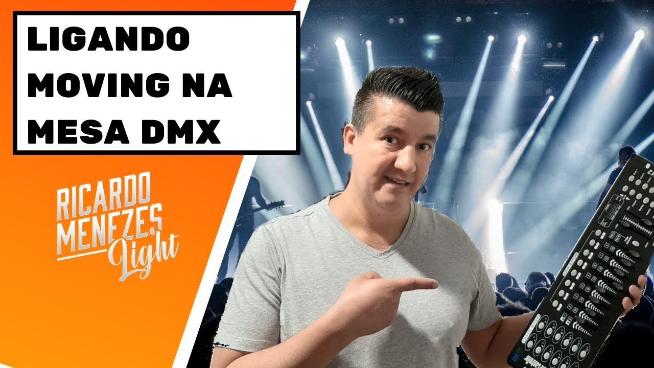 Como ligar moving na mesa dmx