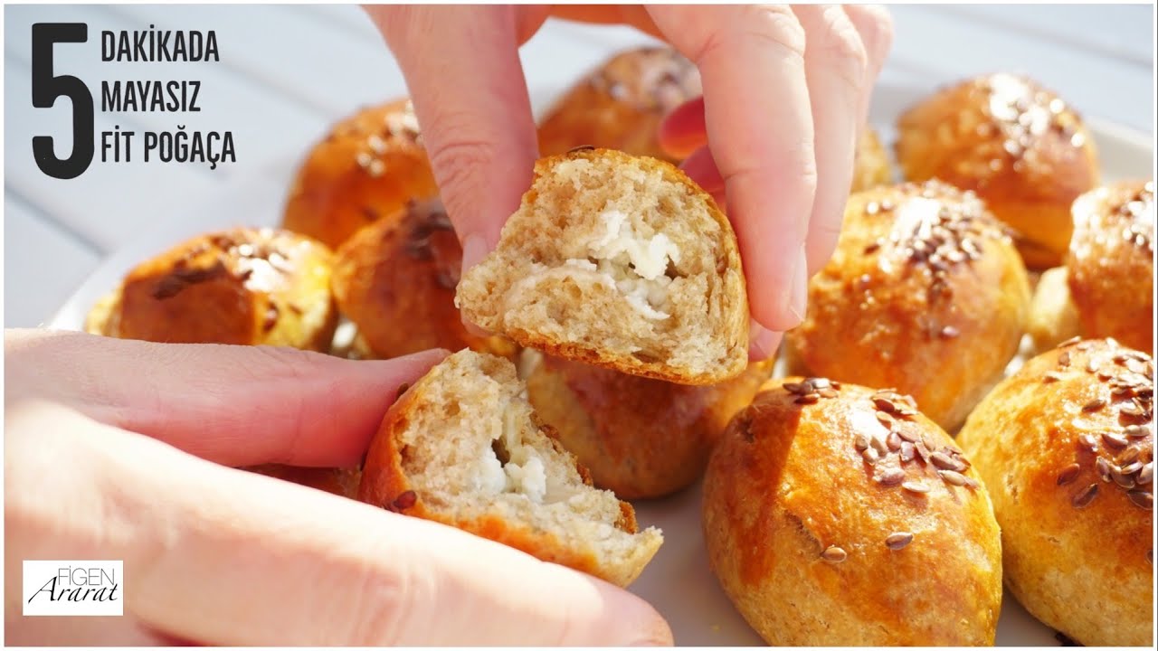 5 dakikada mayasız şip şak tok tutan yumuşacık fit poğaça/Figen Ararat