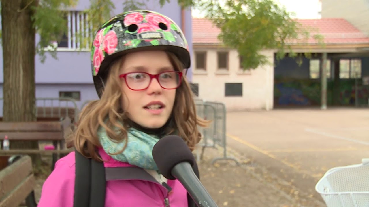 Aller à l'école à vélo à Muttersholtz