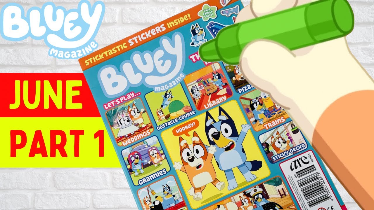 💙 BLUEY Magazine - June 2022 Issue Part 1‼️🎲  | Bluey Books & Crafts | Disney Jr | ABC Kids