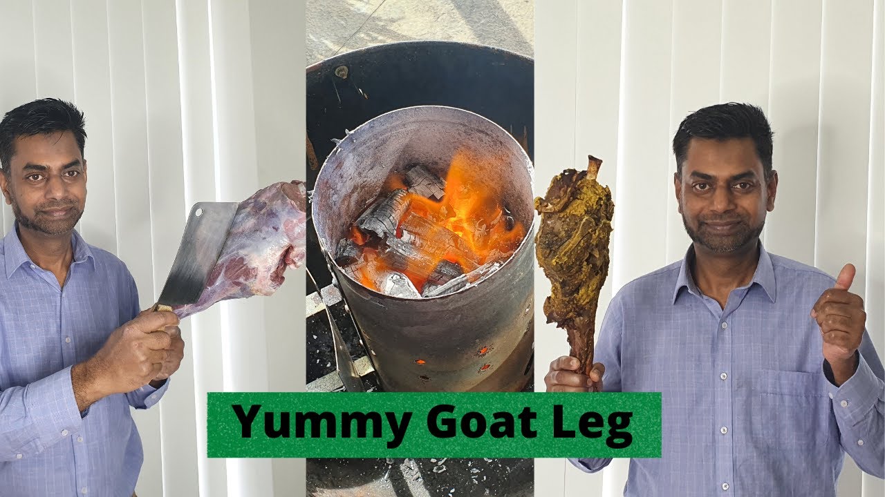 Full Goat leg recipe on Charcoal