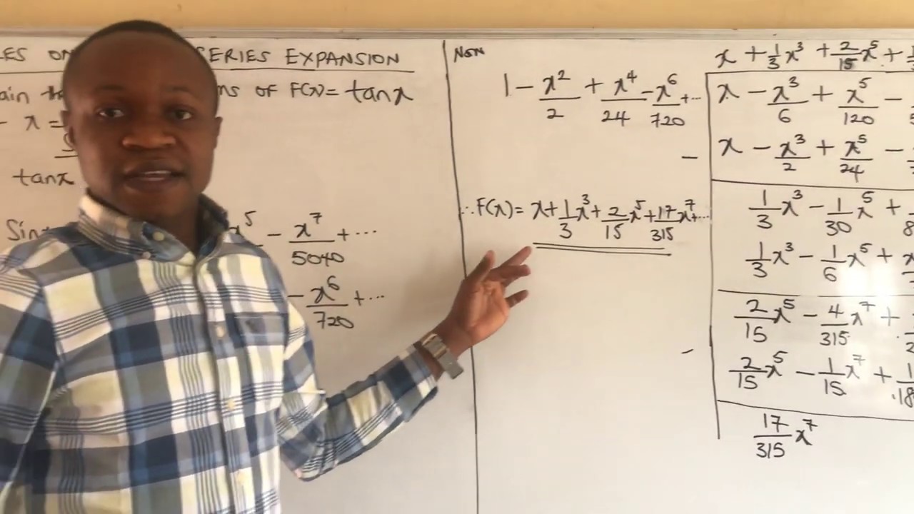Taylor's Series Expansion of TanX about X = 0