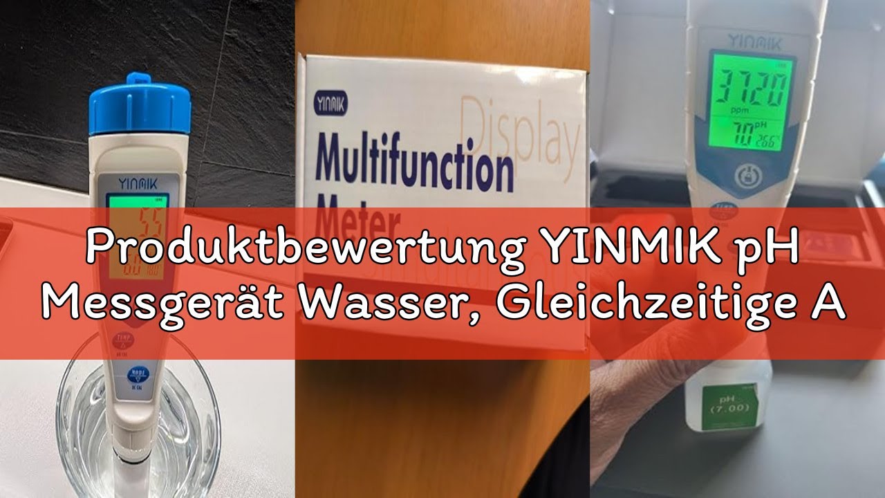 Produktbewertung YINMIK pH Messgerät Wasser, Gleichzeitige Anzeige pH Messgerät und Pool Salzgehalt