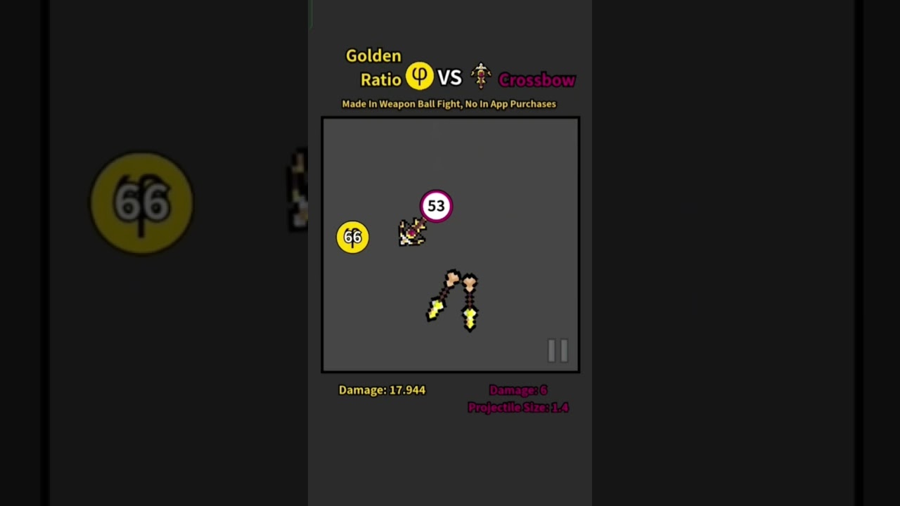 GOLDEN RATIO VS SUPER CROSSBOW (WEAPON BALL FIGHT) (botbb)