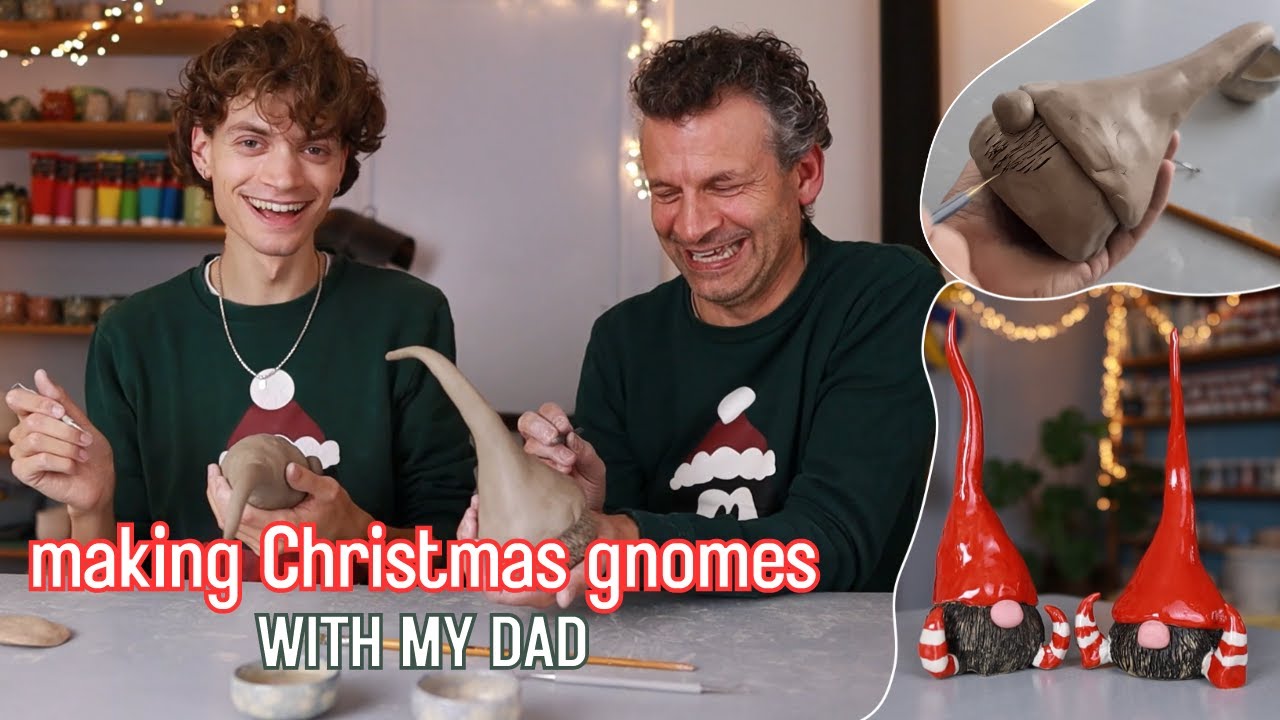 Making Ceramic Christmas Gnomes with&nbsp;my&nbsp;Dad