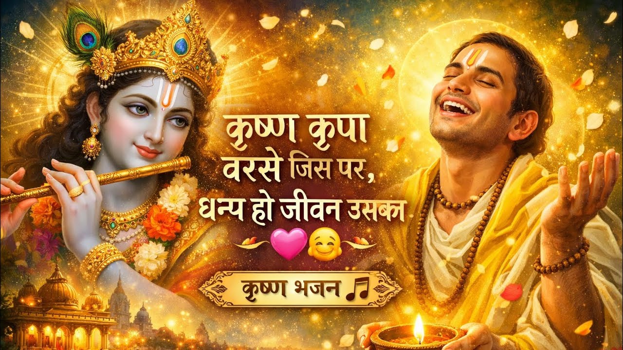 🤗कृष्णा कृपा बरसे जिस पर, धन्य हो जीवन 💖। कृष्ण भजन 🎶।krishan Song। #krishna #krishnabhajan #viral 