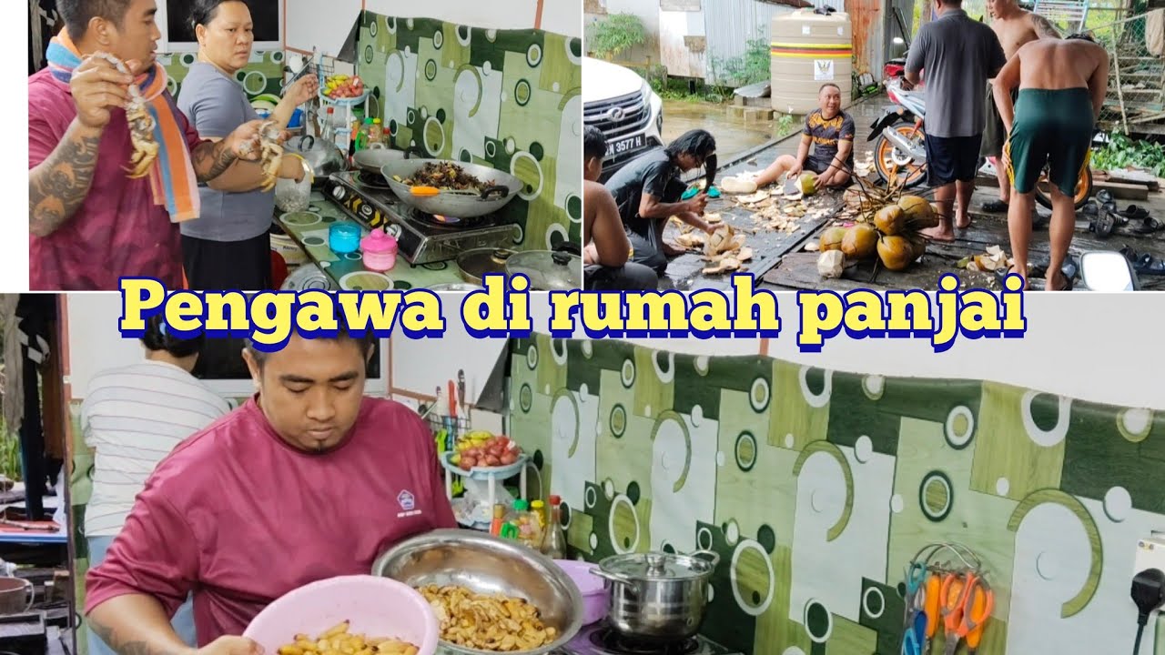 Bersama keluarga di kampung mencari ulat mulong/ geramak pada Musim hujan aktiviti di rumah panjang