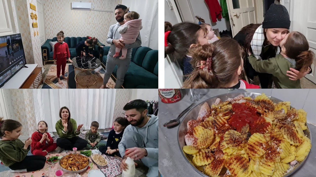 روتينا اليومي//رجعت اكتمال من عفرين// طبخنا أطيب صينيه جوانح مع سر تبلة😍😍