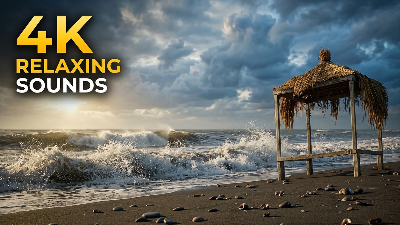 Ocean Ambience | Waves Splashing Relaxing Sounds | 4k Cinematic Seascape