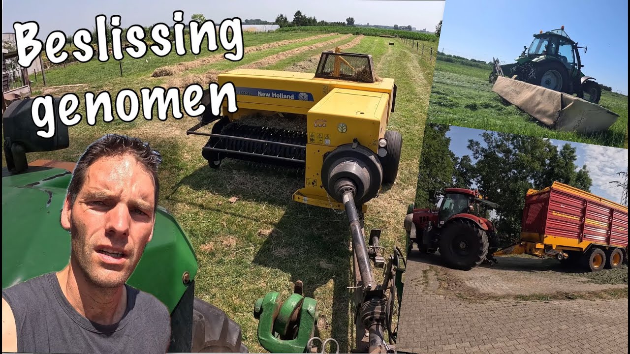 De derde snede ook maar gemaaid en opgeraapt 
