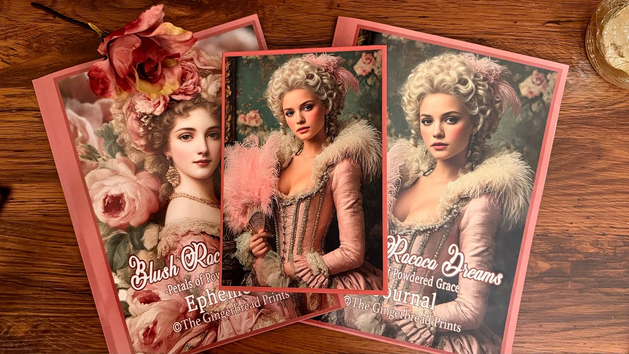 ASMR Vintage Blush Rococo Dreams Journal Making Part 1 |  @thegingerbreadprints