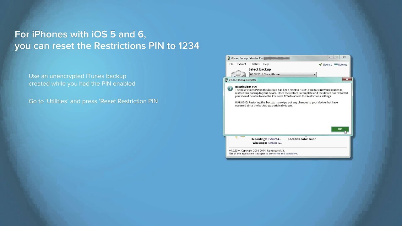 How to recover your iPhone's restrictions passcode
