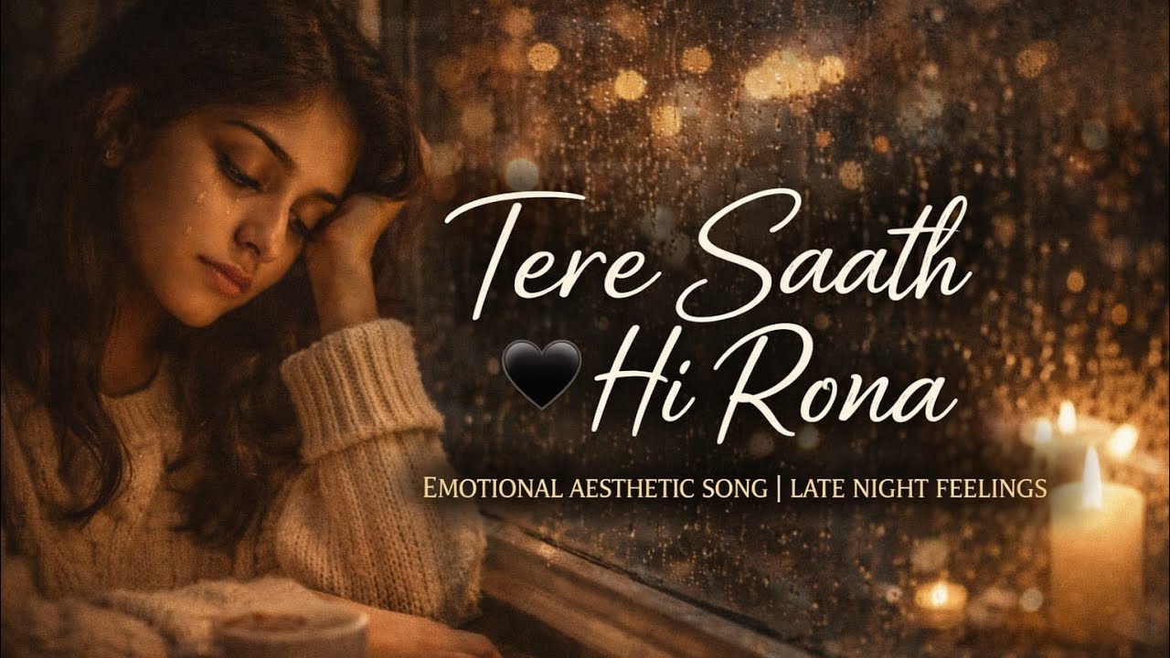 Tere Saath Hi Rona 🖤 | Emotional Aesthetic Song | Late Night Feelings