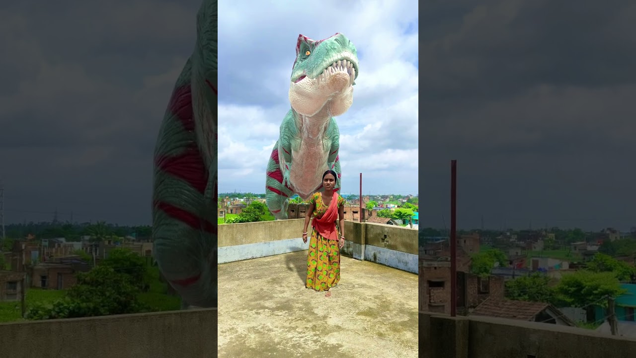 T-Rex Dinosaur Out Of Control | VFX Park | #shorts #youtibeshorts