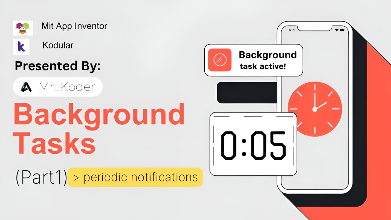 Background Tasks in MIT App Inventor, kodular with Itoo Extension (Part 1)