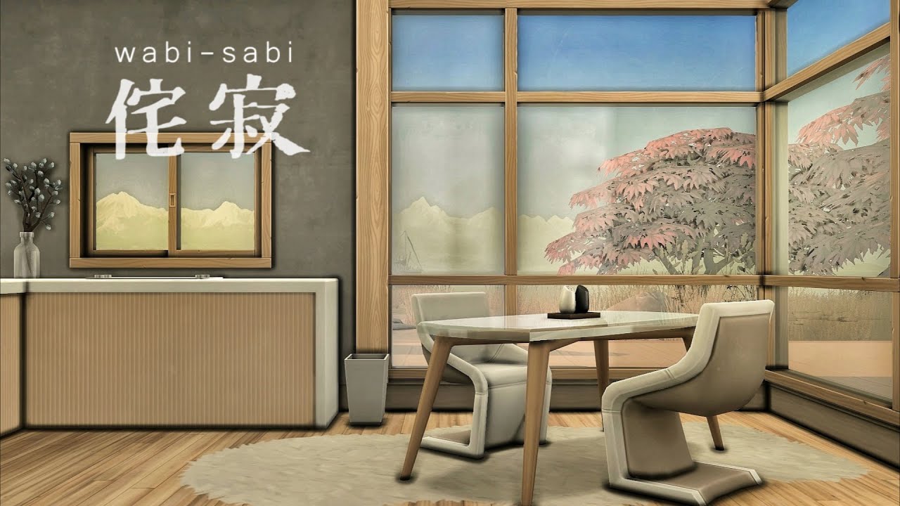 Wabi-sabi Seaside House | The Sims 4 Speed Build | Stop Motion | No CC | Modern Build | Japandi