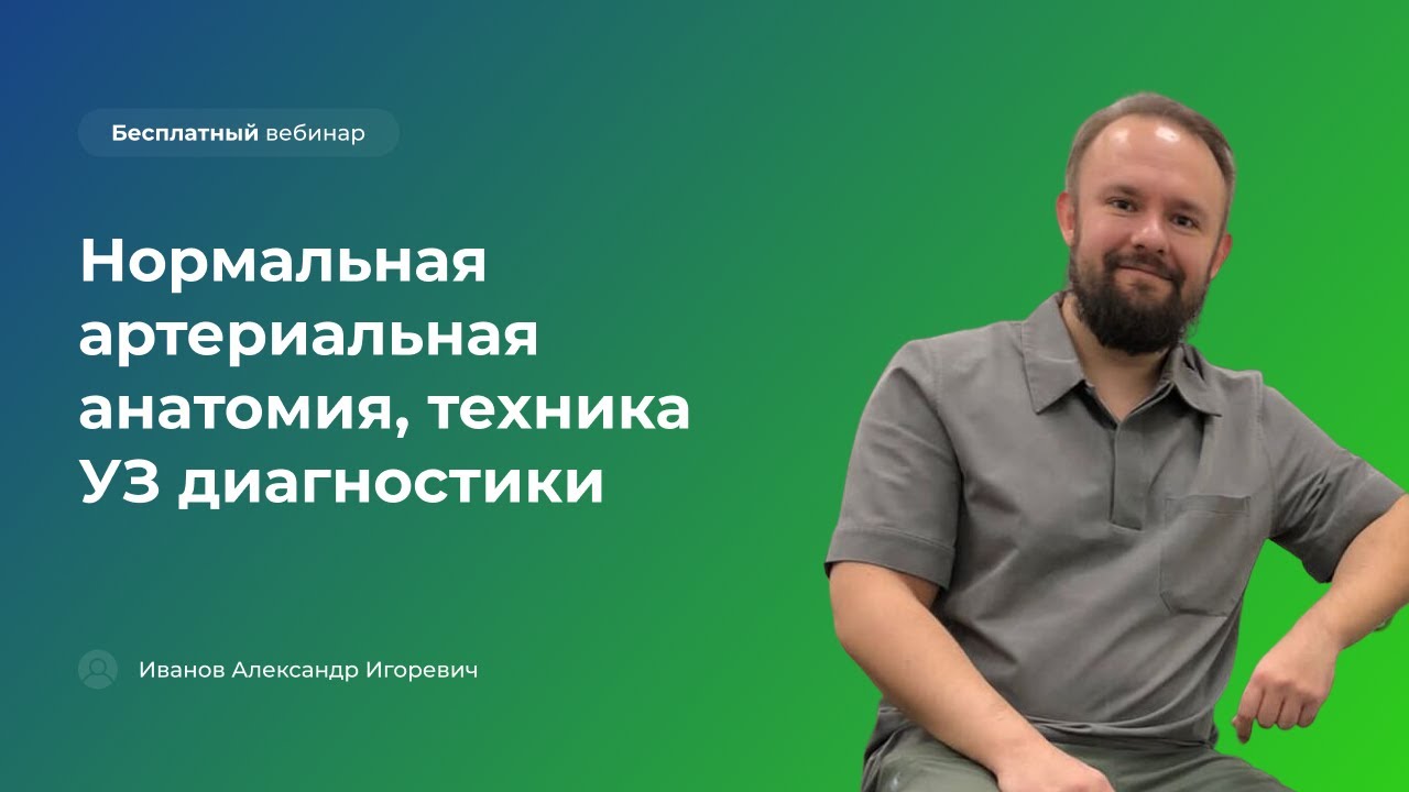 Нормальная артериальная анатомия, техника УЗ диагностики