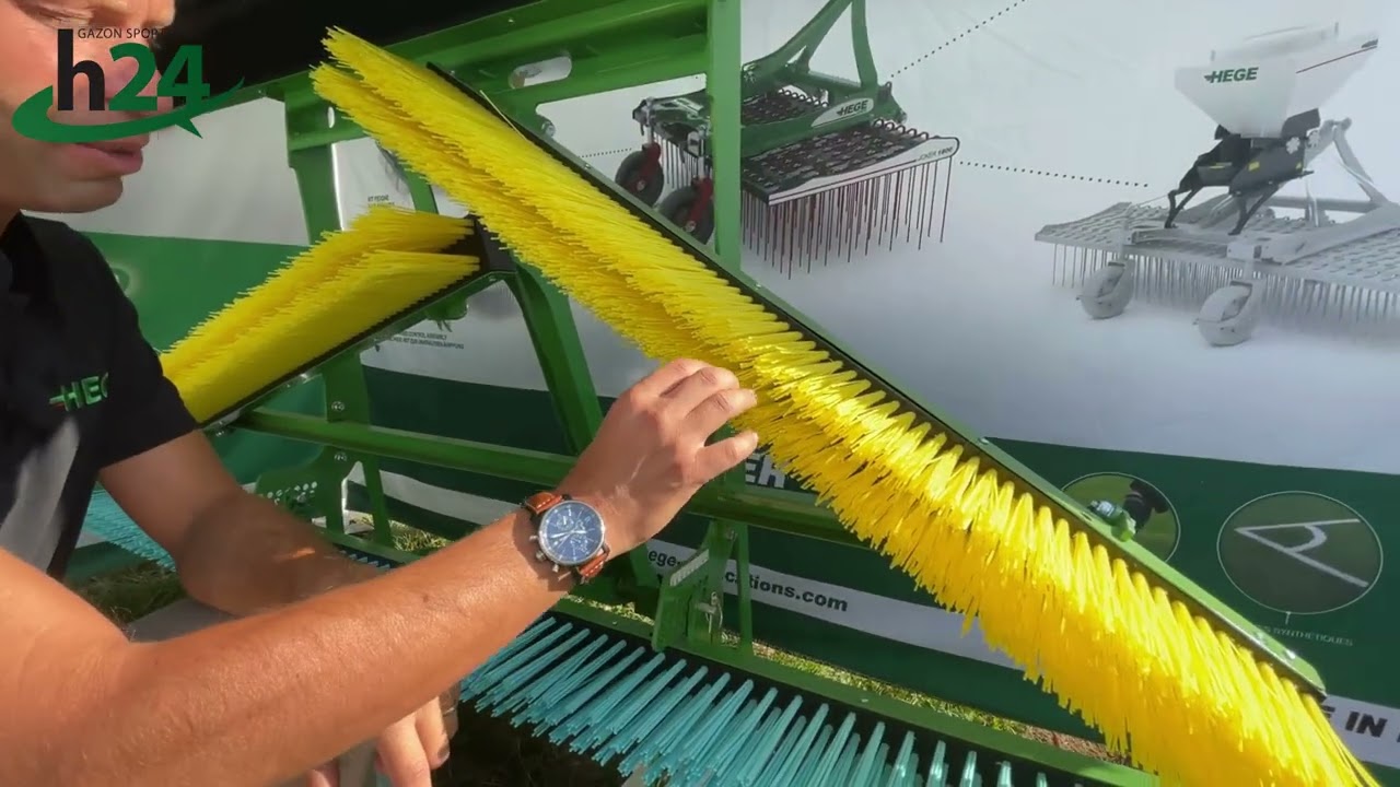Salonvert 2024 : Hege Applications présente la V-Brush, une brosse pour gazon synthétique
