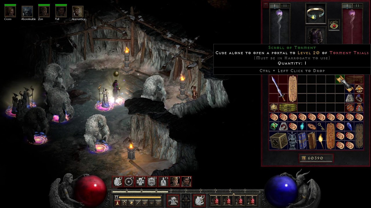 D2R Remodded Uber Bosses + Clone Diablo - Trial Push After New Bosses Sorc Summon Build