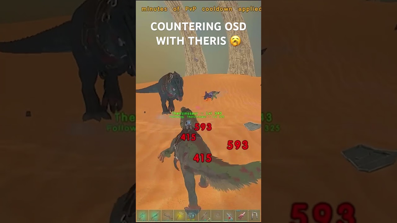 ARK ASE PvP / THERIZINOS are OP for COUNTERING OSDS / #ark #arksurvivalevolved #2v2 #pvp #gaming