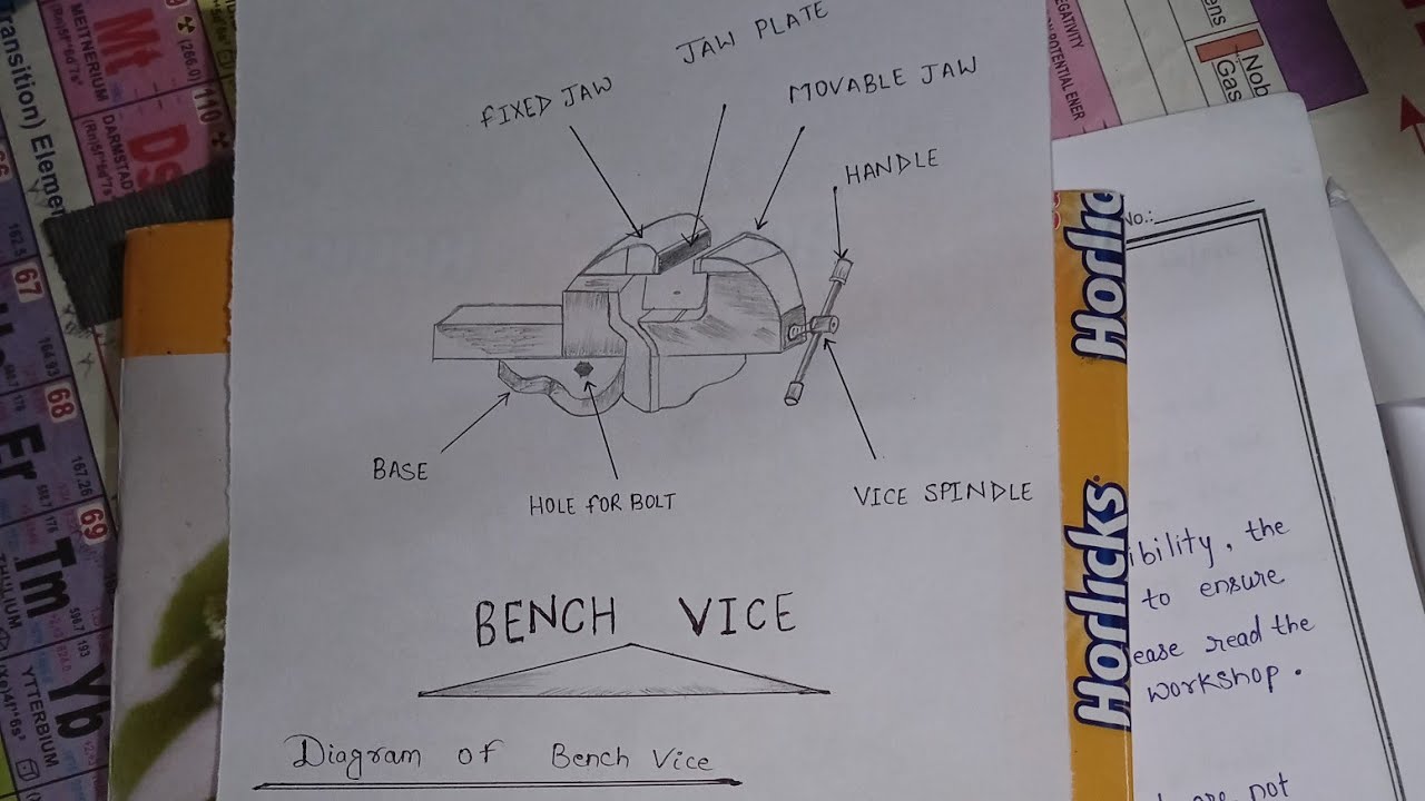 ❤️✍️✍️In easy way drow a BENCH VICE in only 7 min🎇💓💓